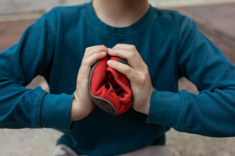 Wildling Atmo Blotevoeten Schoenen Kinderen Rood | Belgie-DFVWBS238